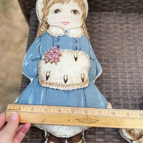 SARAH & Remy Vintage Doll Or Pillow Handmade Girl Doll With Dog - Picture 9 of 9